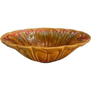 Vintage MCM California Pottery Drip Glazed Bowl